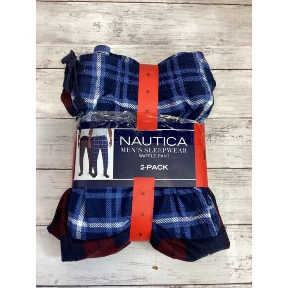 Preppy Streetwear Coquette Utility Men's Nautica 2 Pack Pants Red Blue Medium - Picture 1 of 2